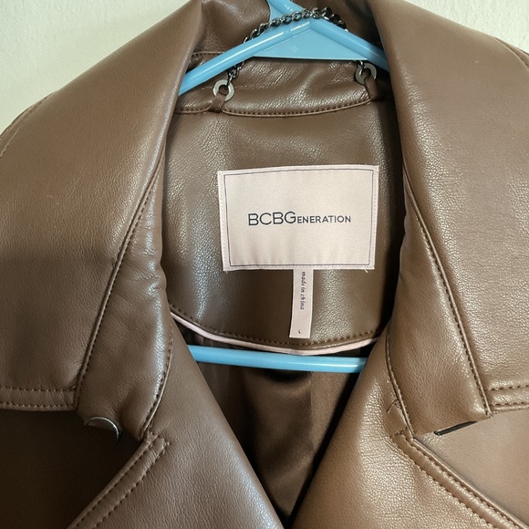 BCBG Faux-Leather Trench - Picture 6 of 6